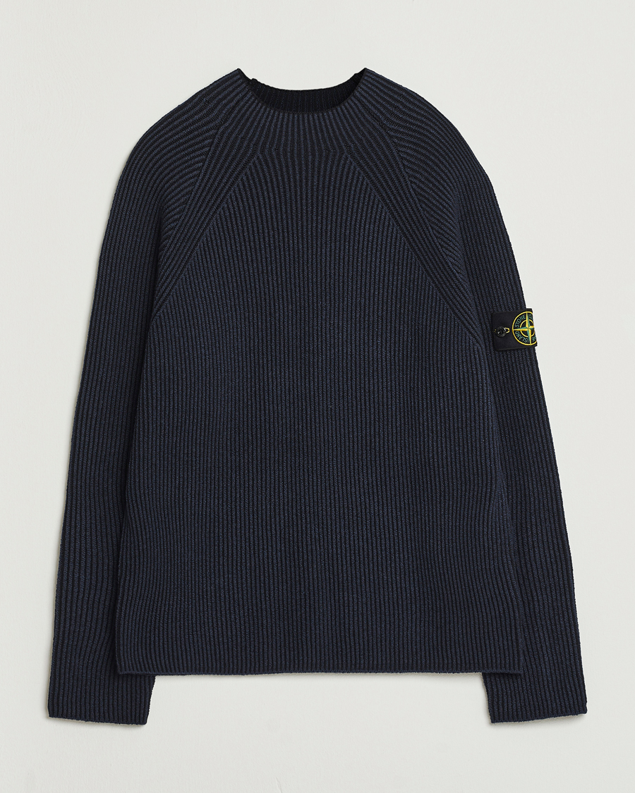 Heren | Truien | Stone Island | Vanisé Full Rib Wool Crew Neck Navy