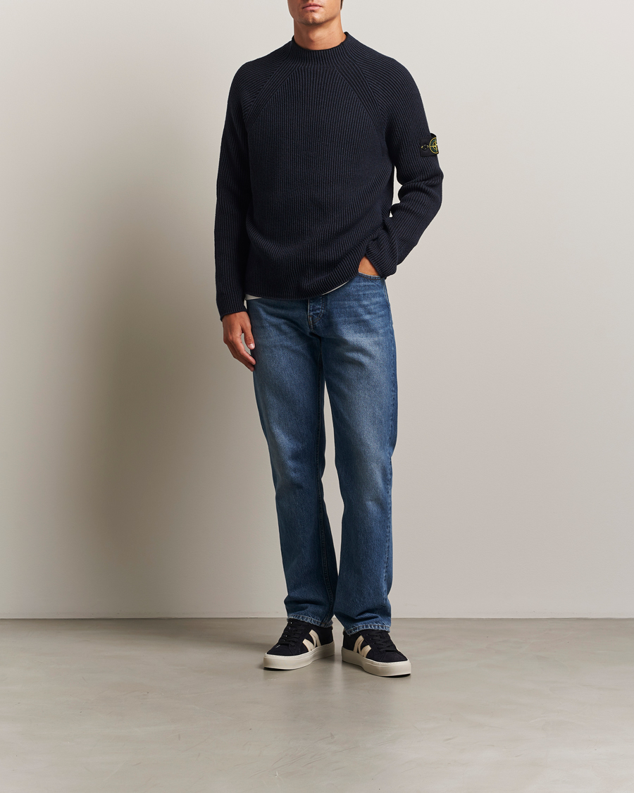Heren | Truien | Stone Island | Vanisé Full Rib Wool Crew Neck Navy