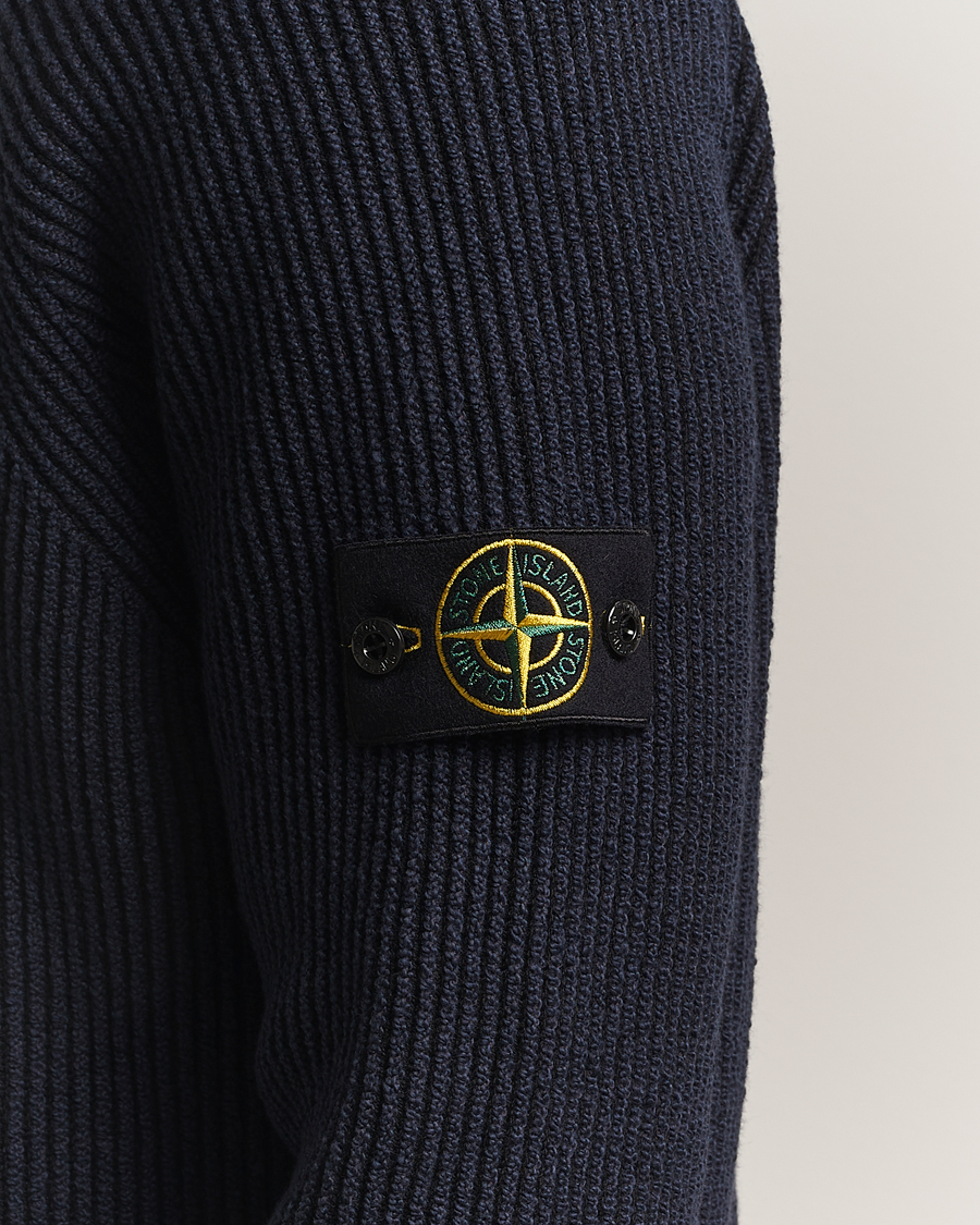 Heren | Truien | Stone Island | Vanisé Full Rib Wool Crew Neck Navy