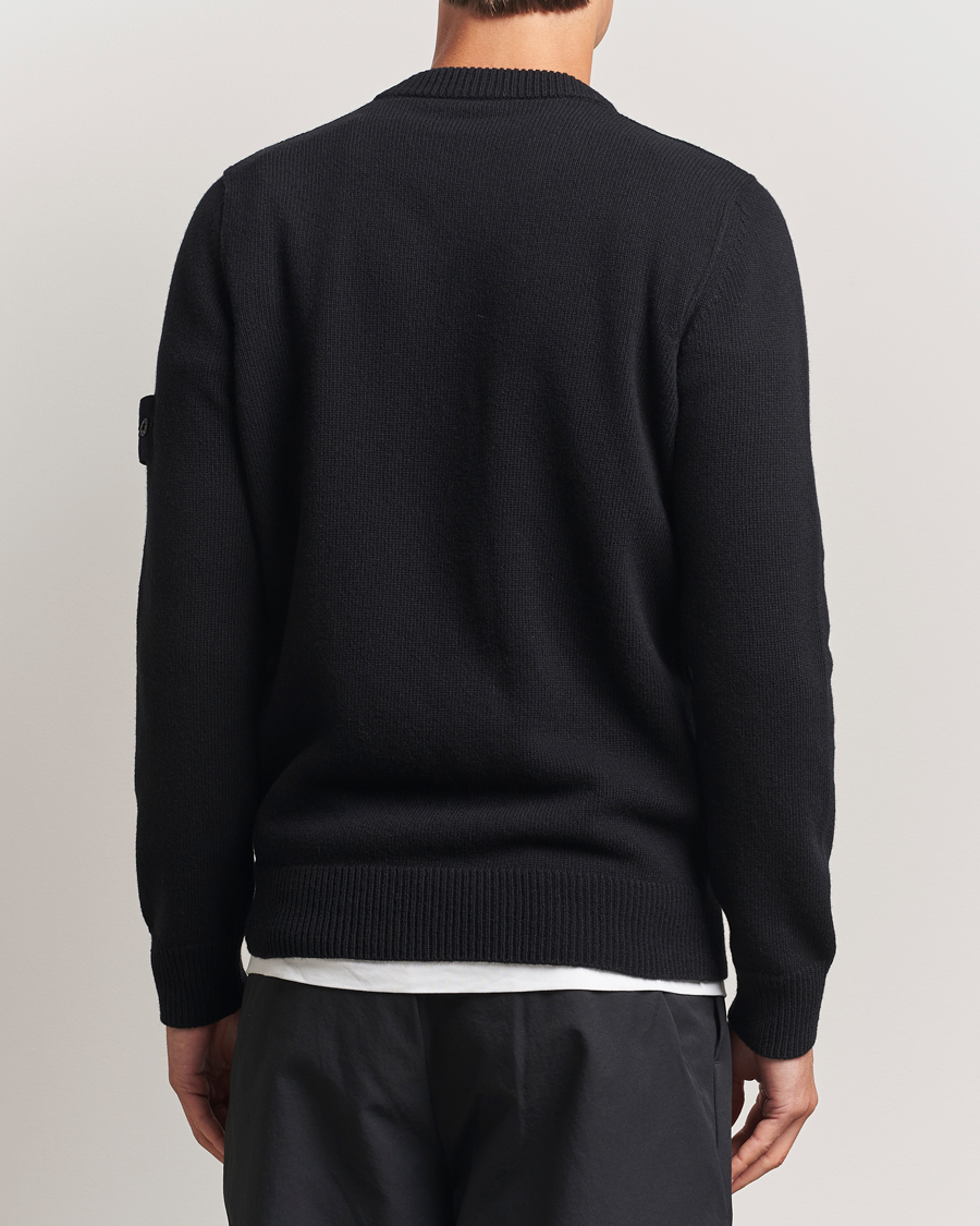 Heren | Truien | Stone Island | Knitted Lambswool V-Neck Black