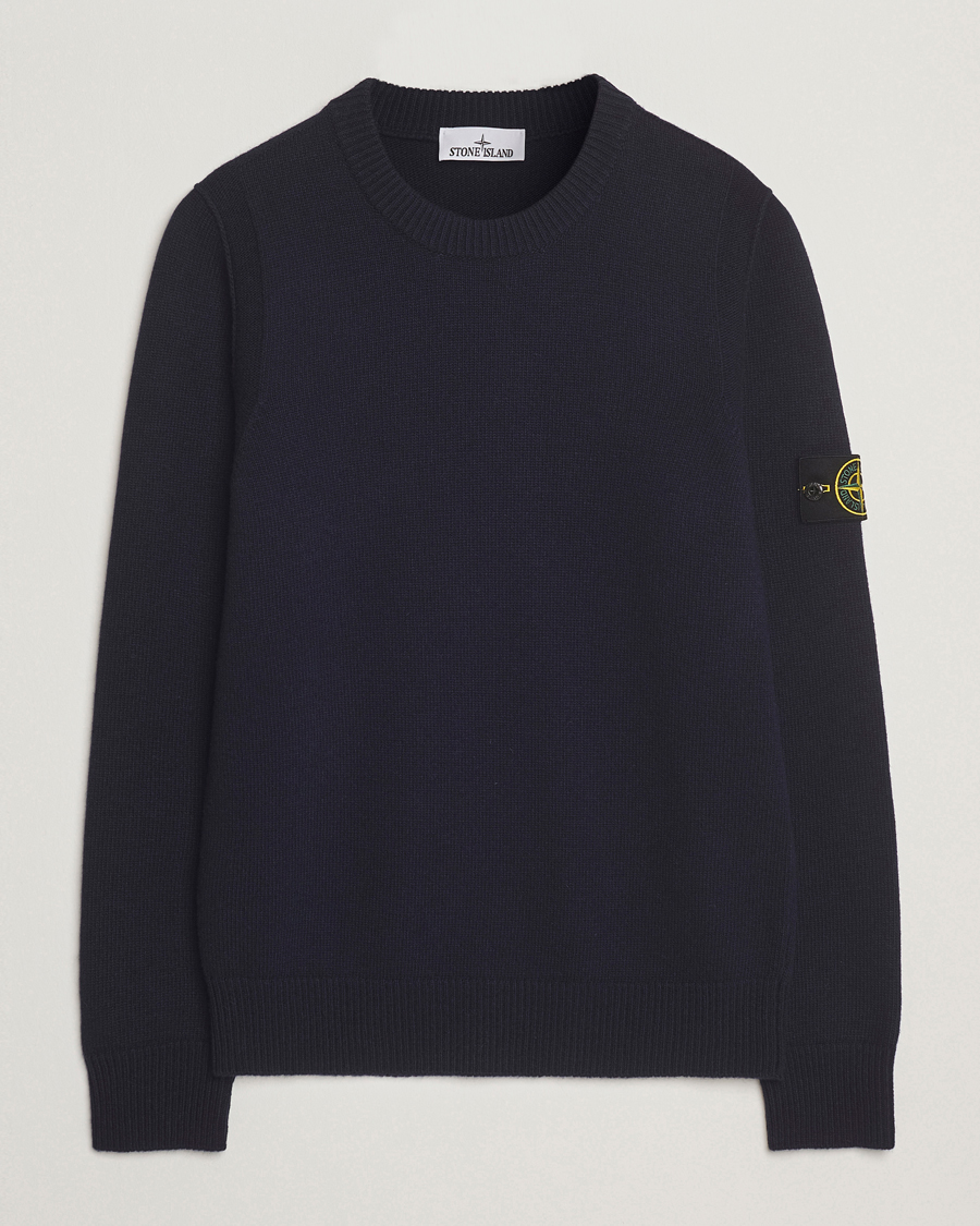 Heren | Truien | Stone Island | Knitted Lambswool Crew Neck Navy
