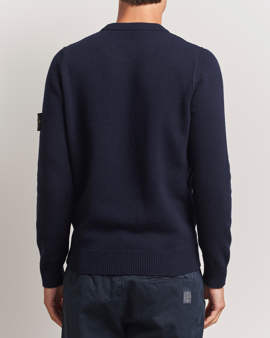 Heren | Truien | Stone Island | Knitted Lambswool Crew Neck Navy
