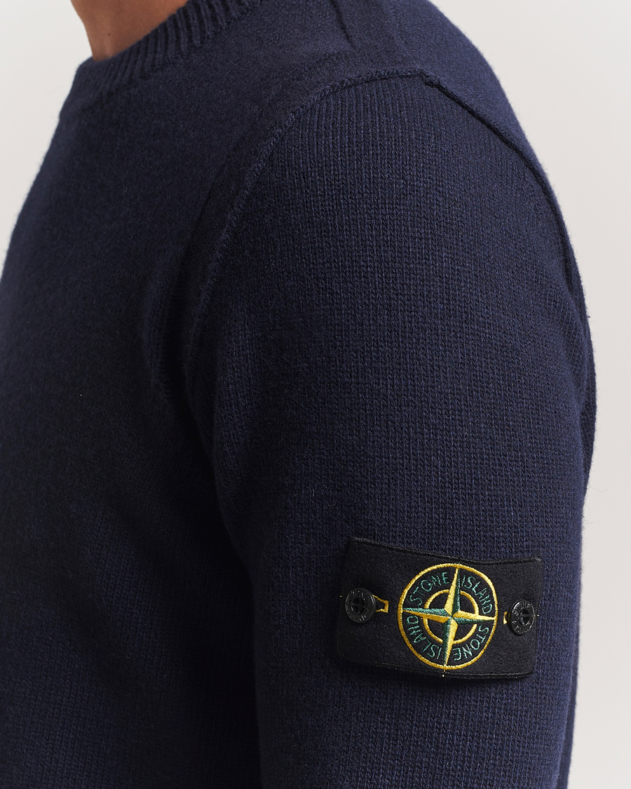 Heren | Truien | Stone Island | Knitted Lambswool Crew Neck Navy