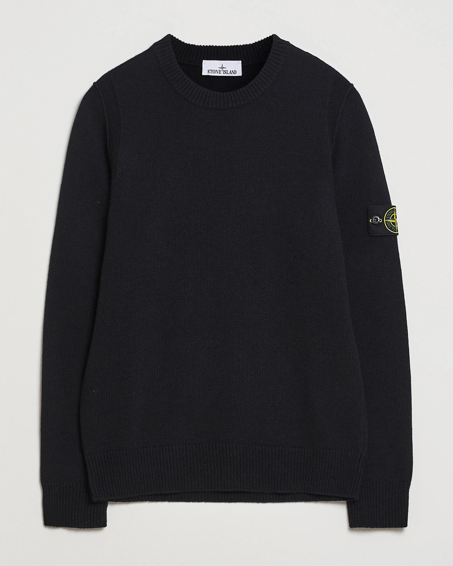 Heren | Truien | Stone Island | Knitted Lambswool Crew Neck Black