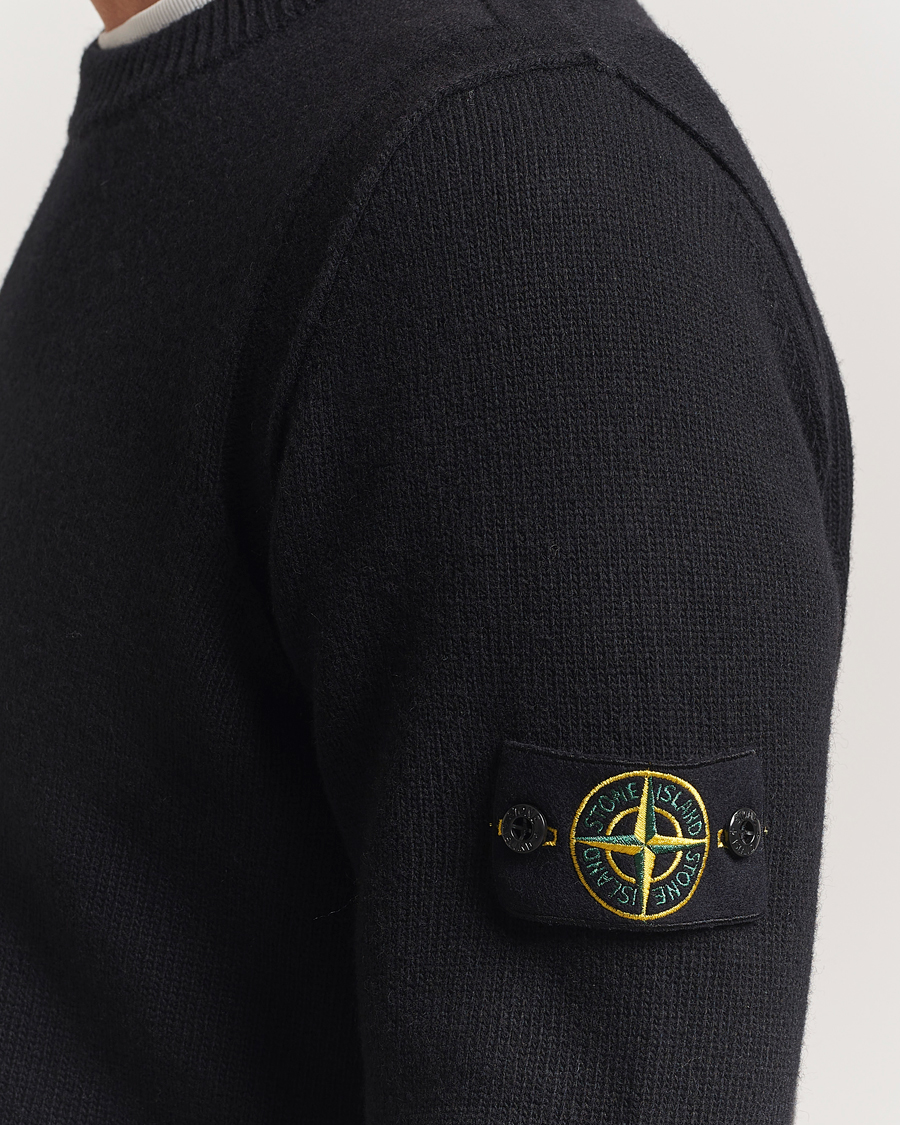 Heren | Truien | Stone Island | Knitted Lambswool Crew Neck Black