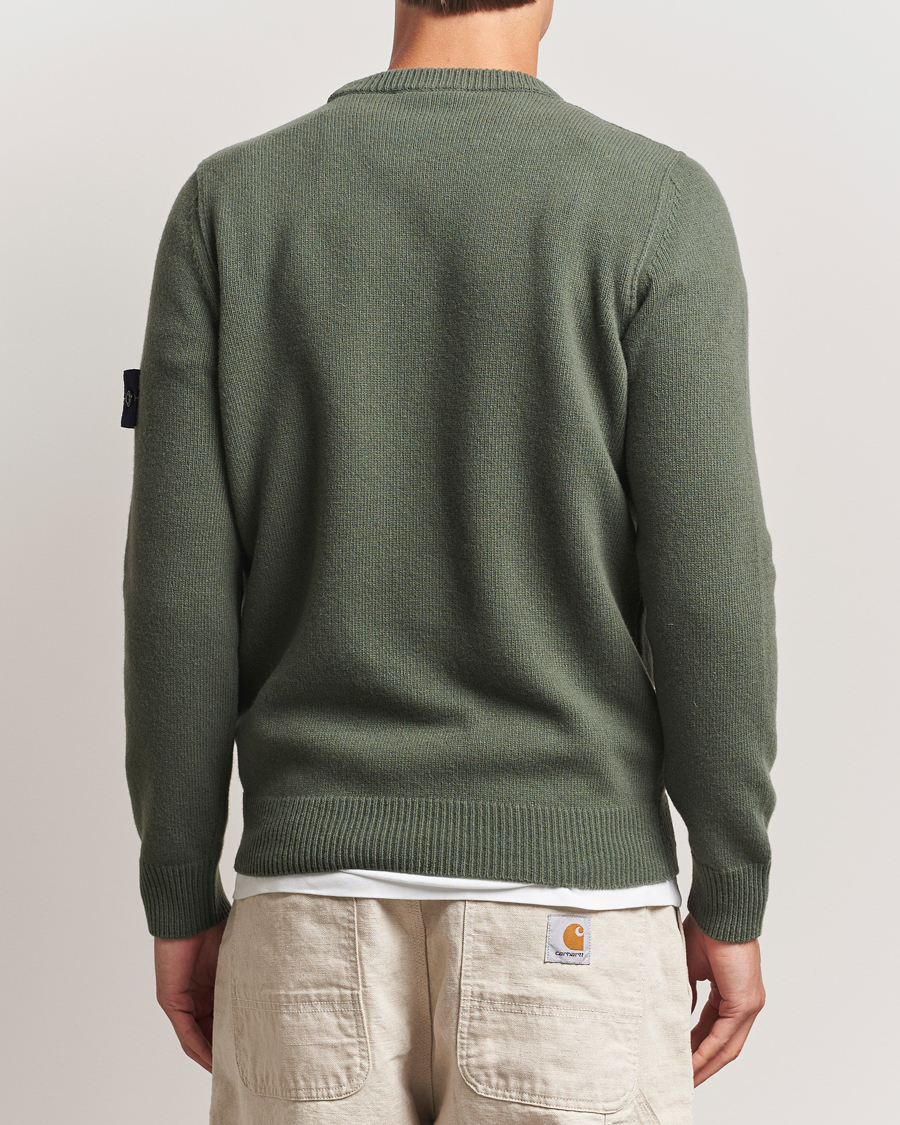 Heren | Truien | Stone Island | Knitted Lambswool Crew Neck Military Green