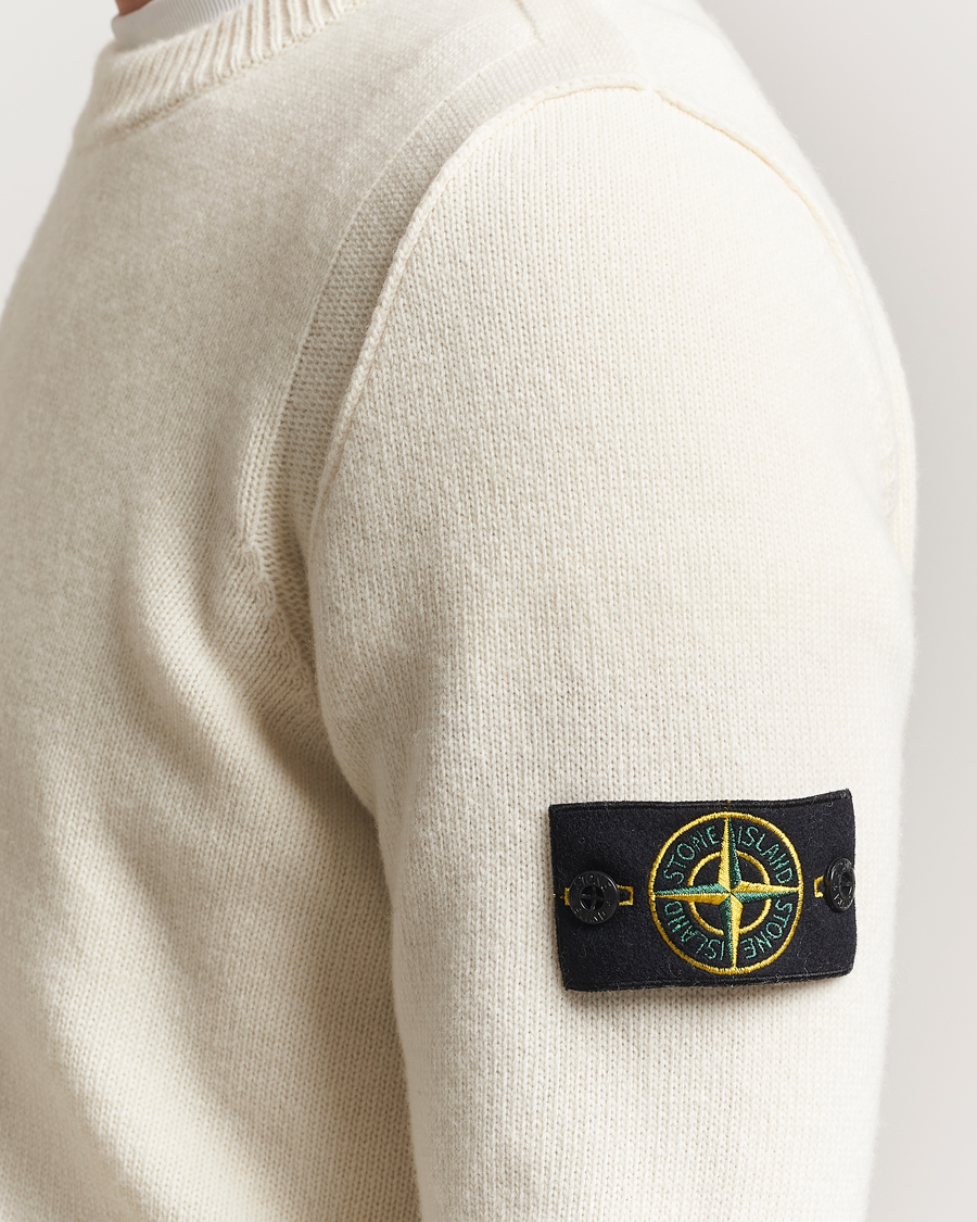 Heren | Truien | Stone Island | Knitted Lambswool Crew Neck Ivory