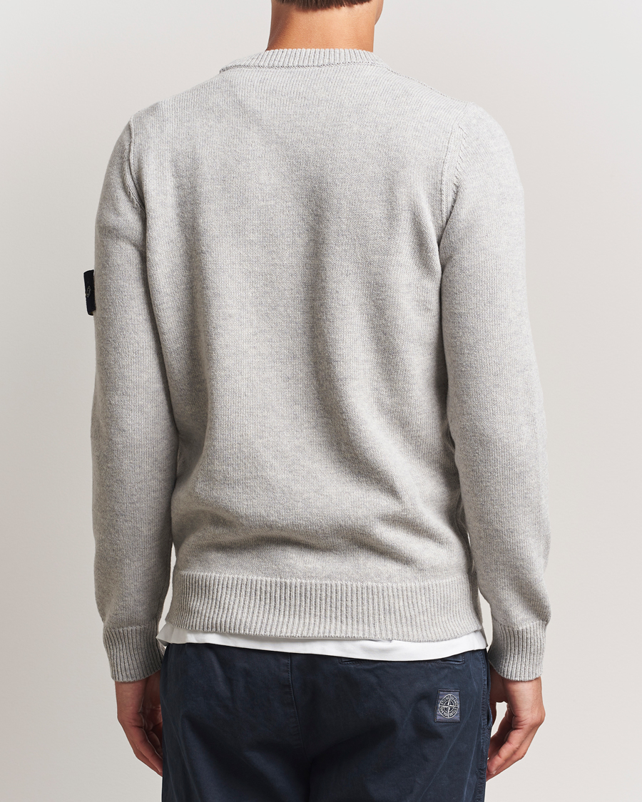 Heren | Truien | Stone Island | Knitted Lambswool Crew Neck Grey Melange