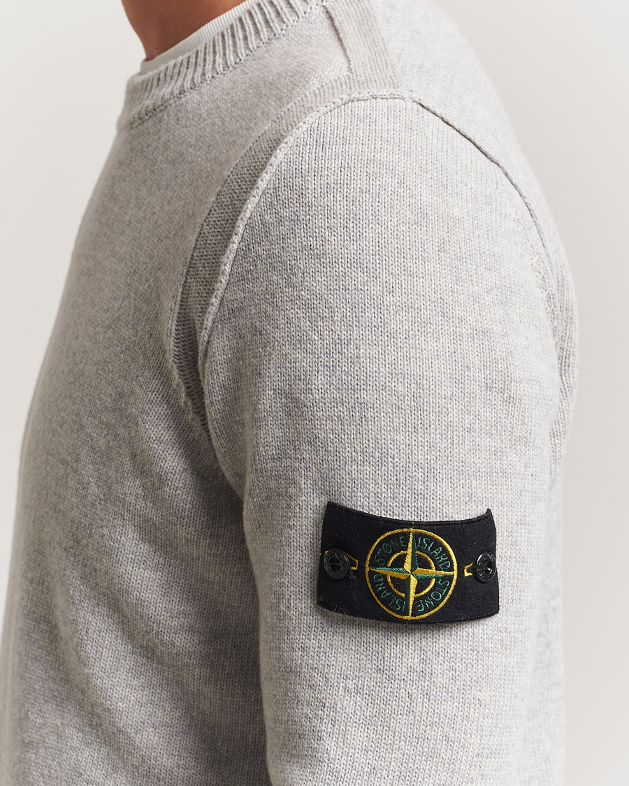 Heren | Truien | Stone Island | Knitted Lambswool Crew Neck Grey Melange