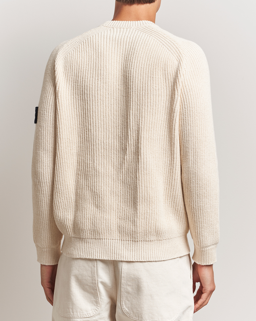 Heren | Truien | Stone Island | RAW Cotton Popcorn Stitch Crew Neck Ivory