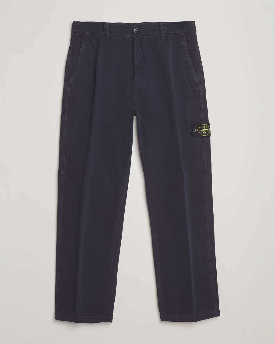 Heren | Broeken | Stone Island | Panama Cotton Old Effect Trousers Ink