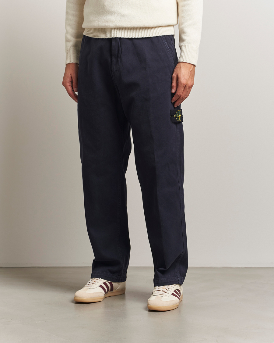 Heren | Broeken | Stone Island | Panama Cotton Old Effect Trousers Ink