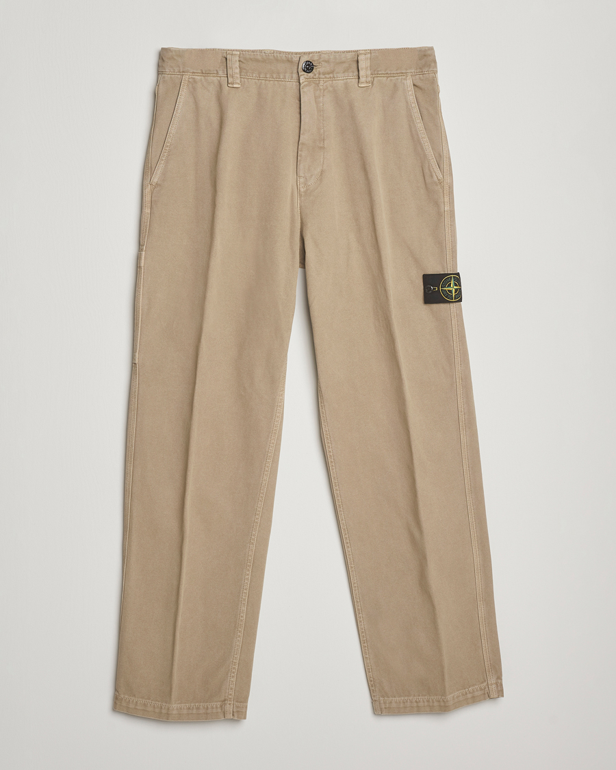Heren | Broeken | Stone Island | Panama Cotton Old Effect Trousers Desert
