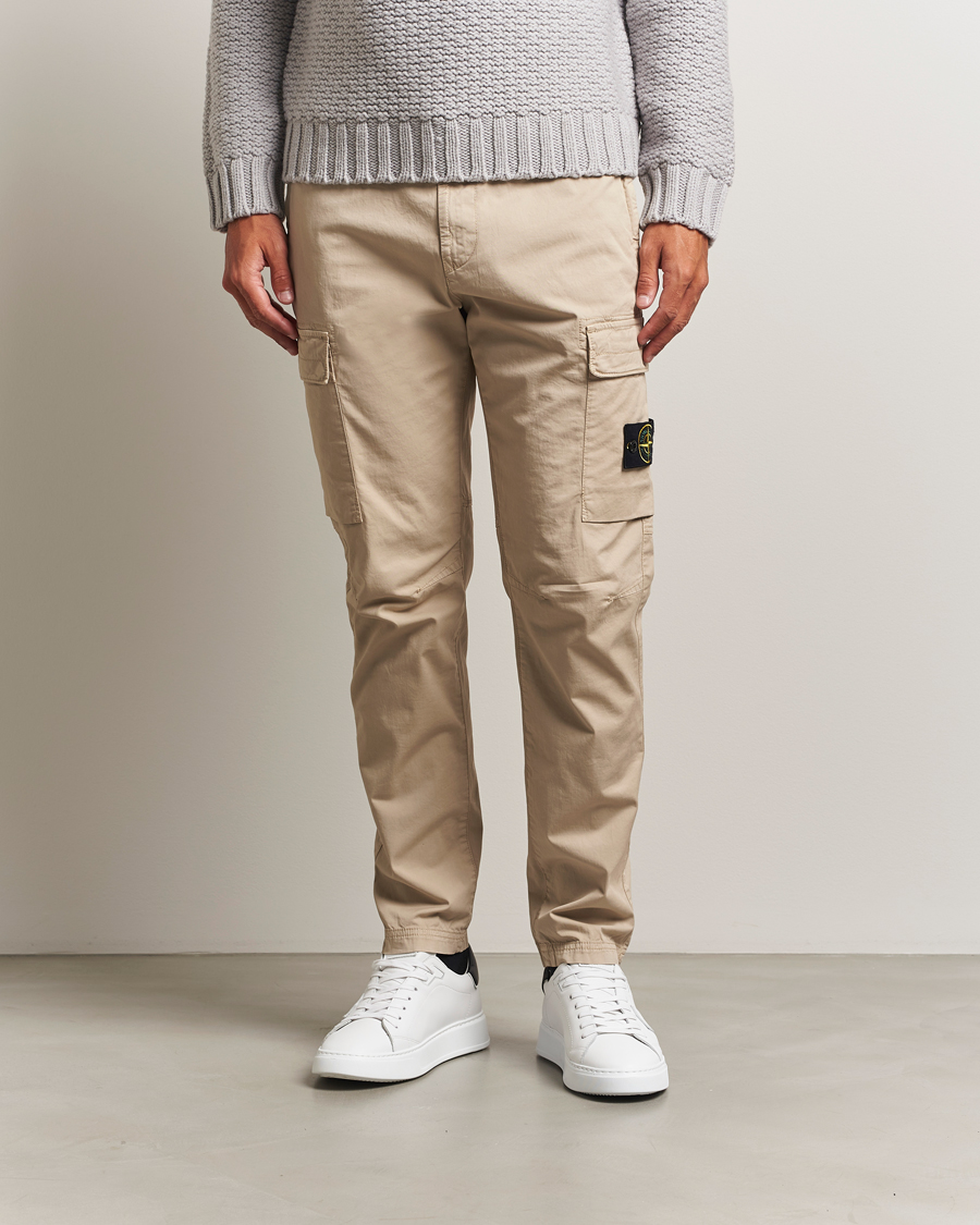 Heren | Broeken | Stone Island | Supima Cotton Stretch Cargo Trousers Desert