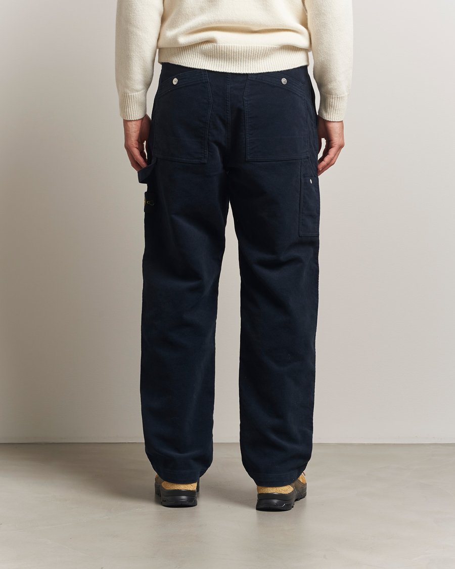 Heren | Broeken | Stone Island | Cotton Moleskin Trousers Navy