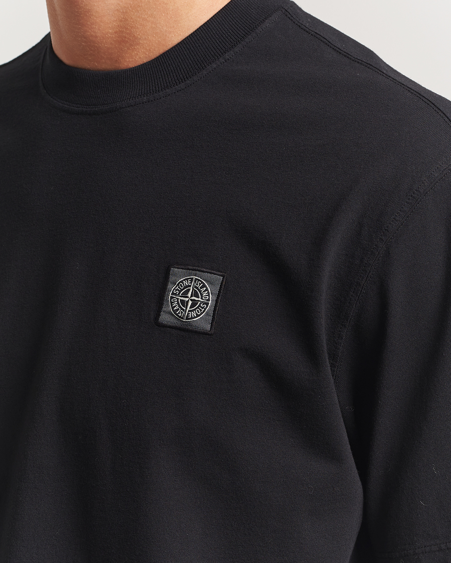 Heren | T-shirts | Stone Island | Combed Organic Cotton T-Shirt Black