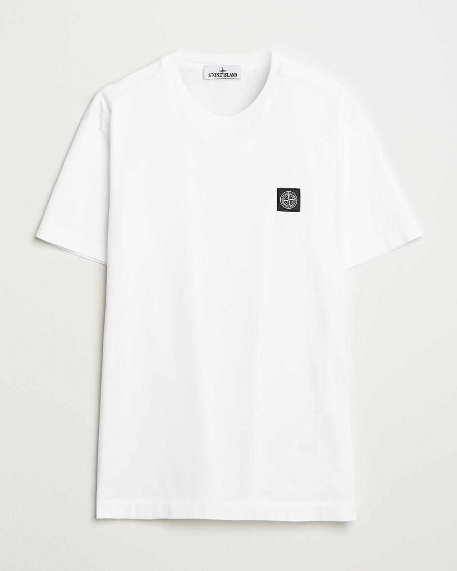 Heren | T-shirts | Stone Island | Garment Dyed Cotton Jersey T-Shirt White