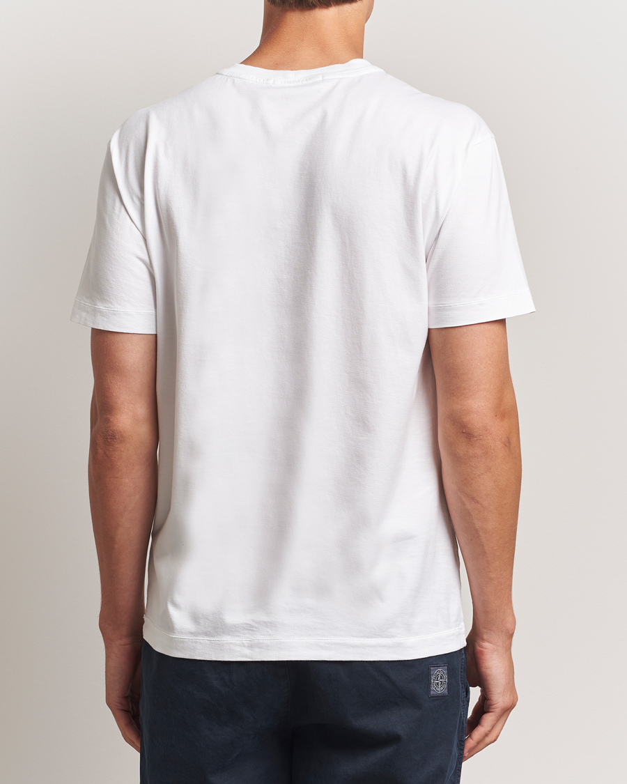 Heren | T-shirts | Stone Island | Garment Dyed Cotton Jersey T-Shirt White
