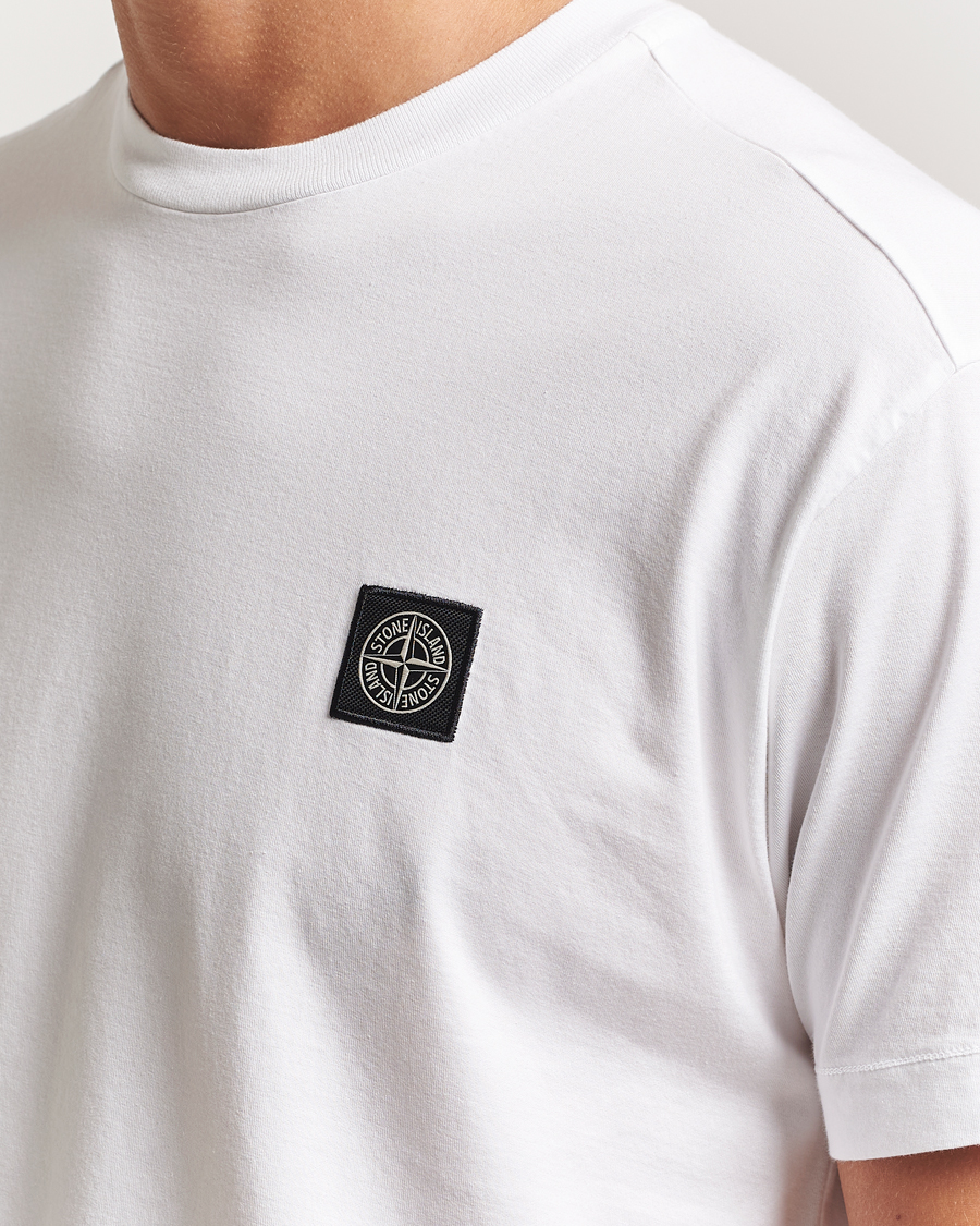 Heren | T-shirts | Stone Island | Garment Dyed Cotton Jersey T-Shirt White