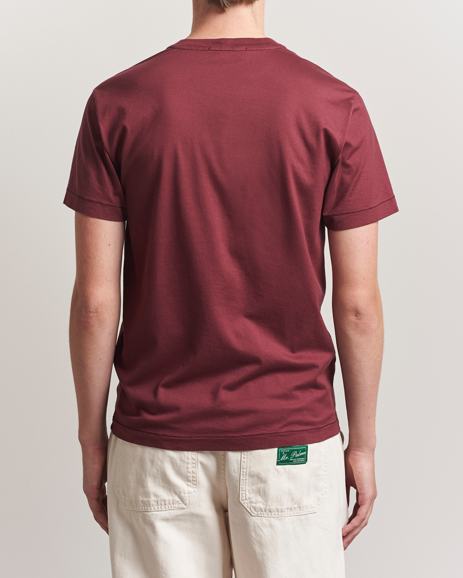 Heren | T-shirts | Stone Island | Garment Dyed Cotton Jersey T-Shirt Burgundy