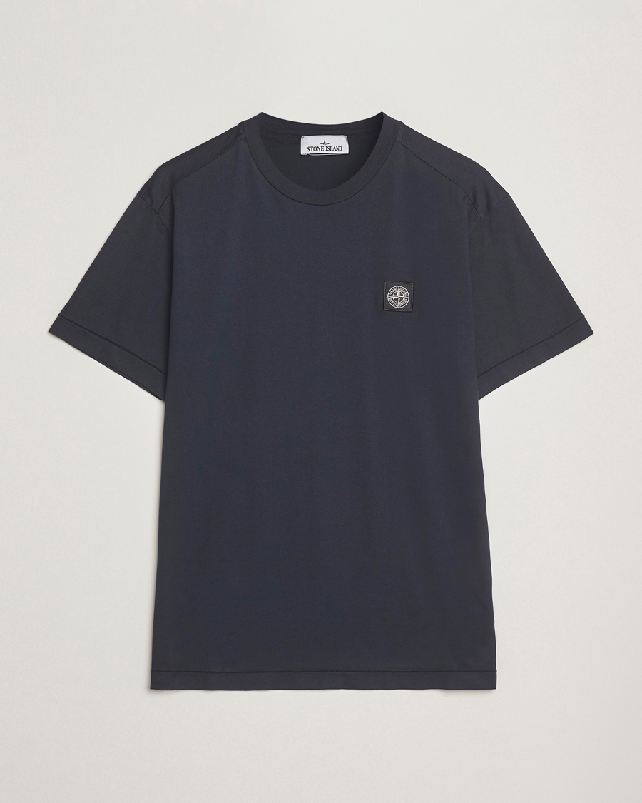 Heren | T-shirts | Stone Island | Garment Dyed Cotton Jersey T-Shirt Navy