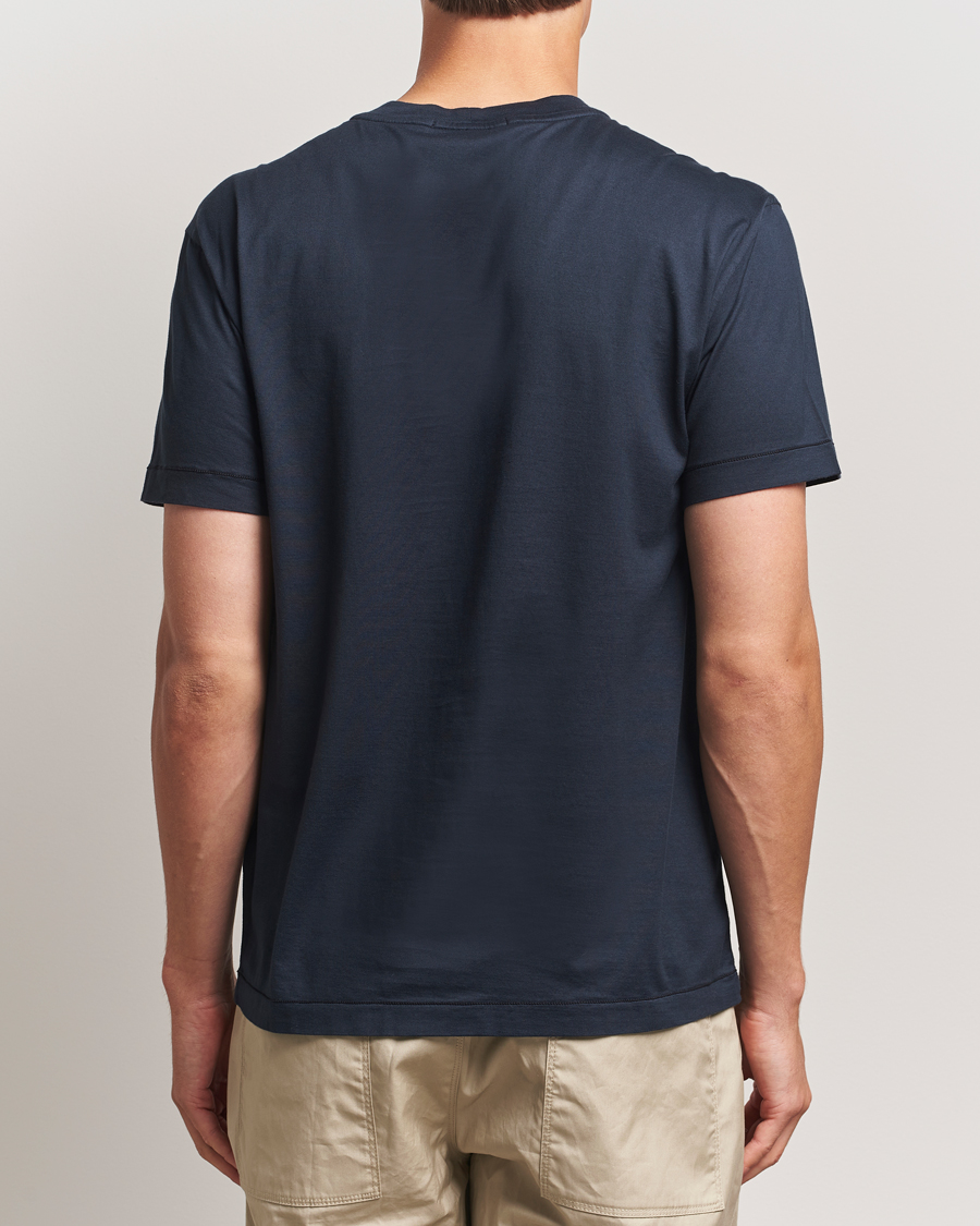 Heren | T-shirts | Stone Island | Garment Dyed Cotton Jersey T-Shirt Navy
