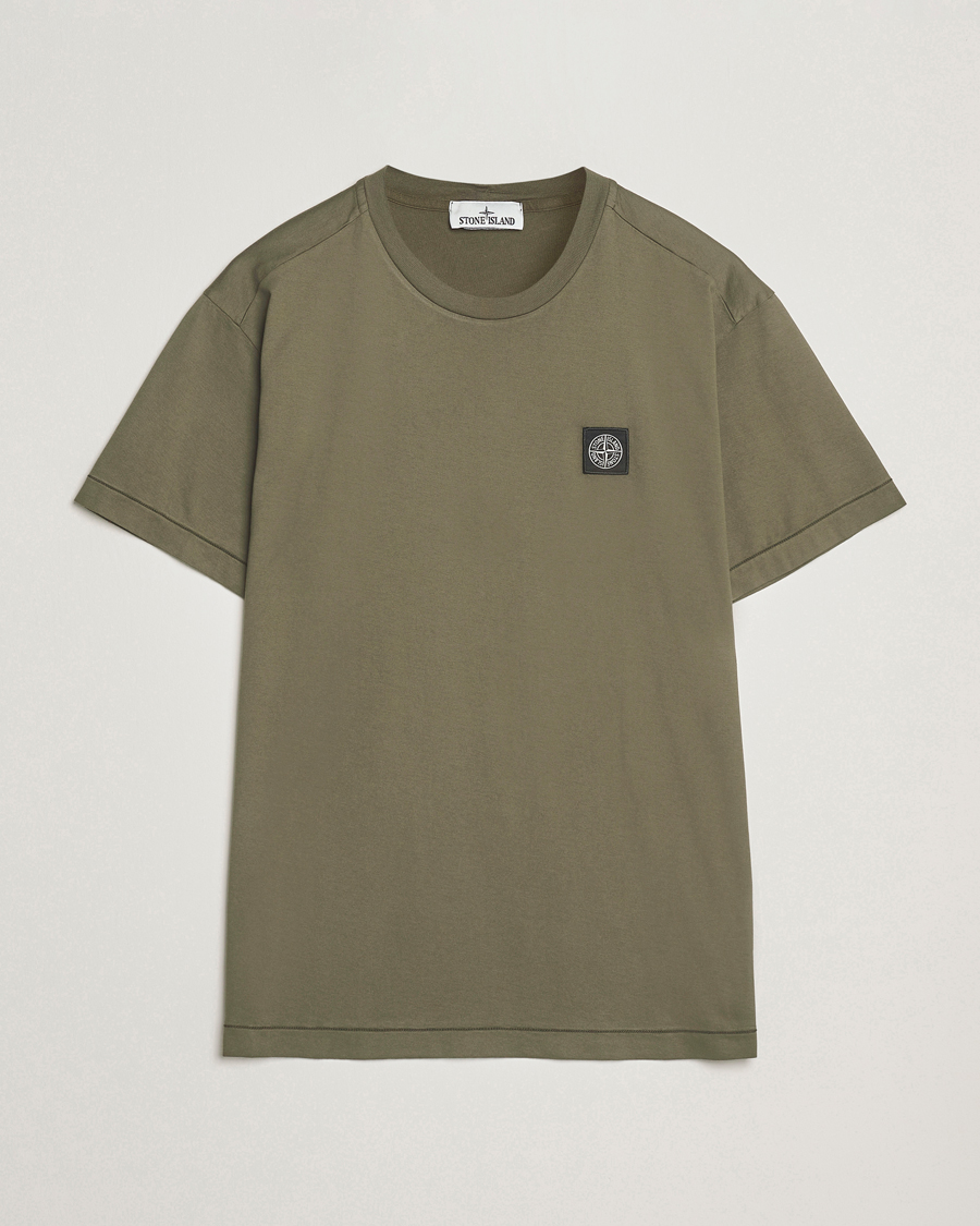 Heren | T-shirts | Stone Island | Garment Dyed Cotton Jersey T-Shirt Military Green