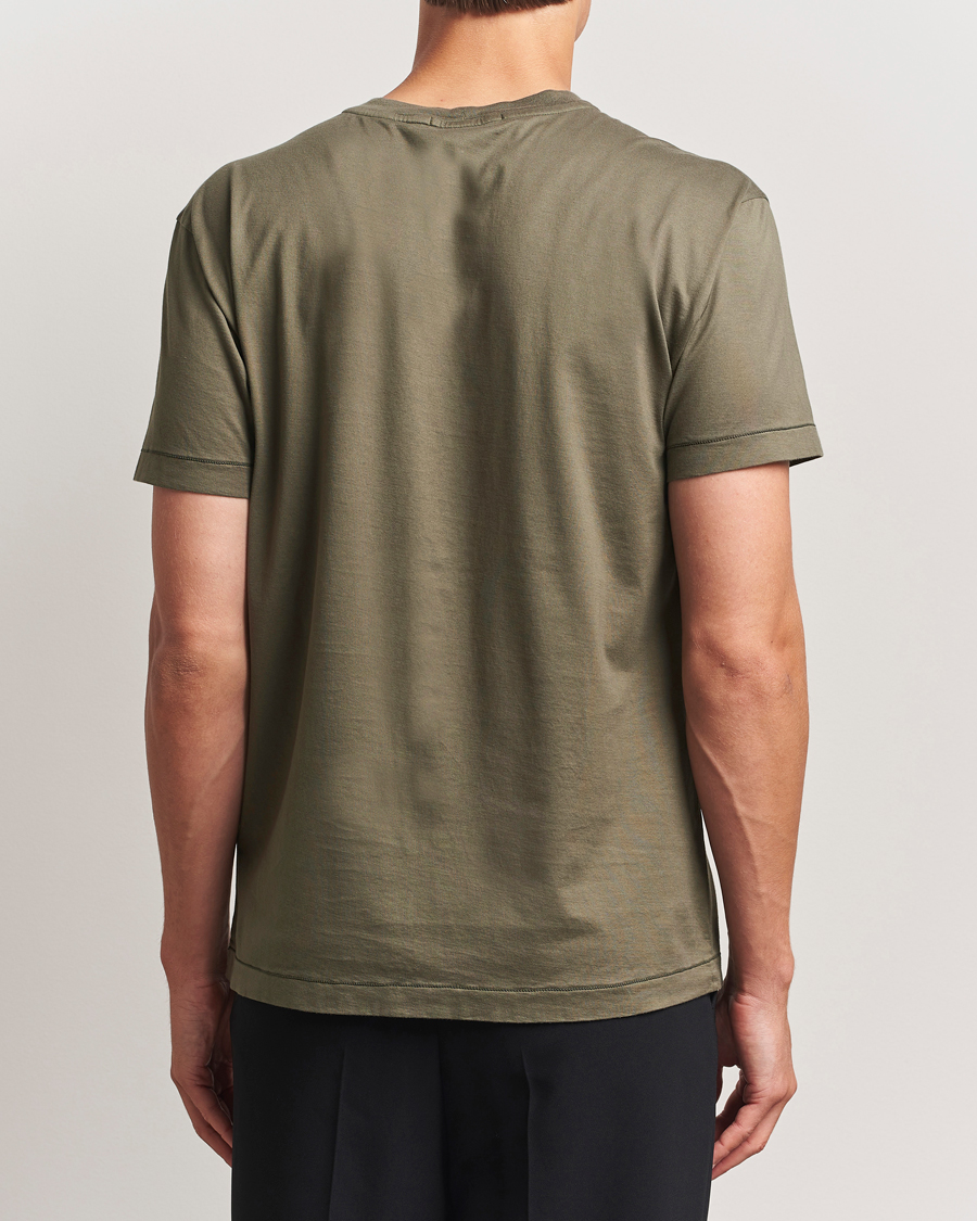 Heren | T-shirts | Stone Island | Garment Dyed Cotton Jersey T-Shirt Military Green