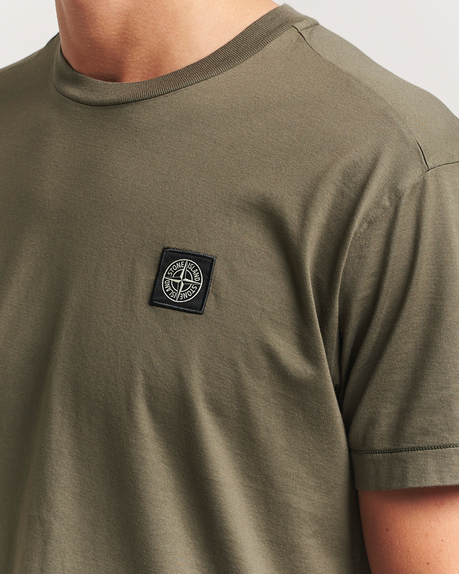 Heren | T-shirts | Stone Island | Garment Dyed Cotton Jersey T-Shirt Military Green