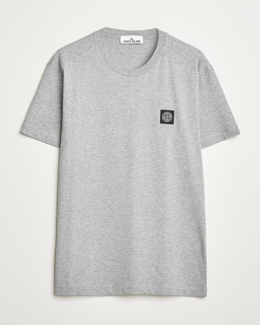 Heren | T-shirts | Stone Island | Garment Dyed Cotton Jersey T-Shirt Grey Melange