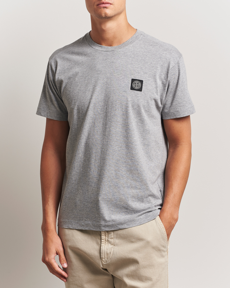 Heren | T-shirts | Stone Island | Garment Dyed Cotton Jersey T-Shirt Grey Melange