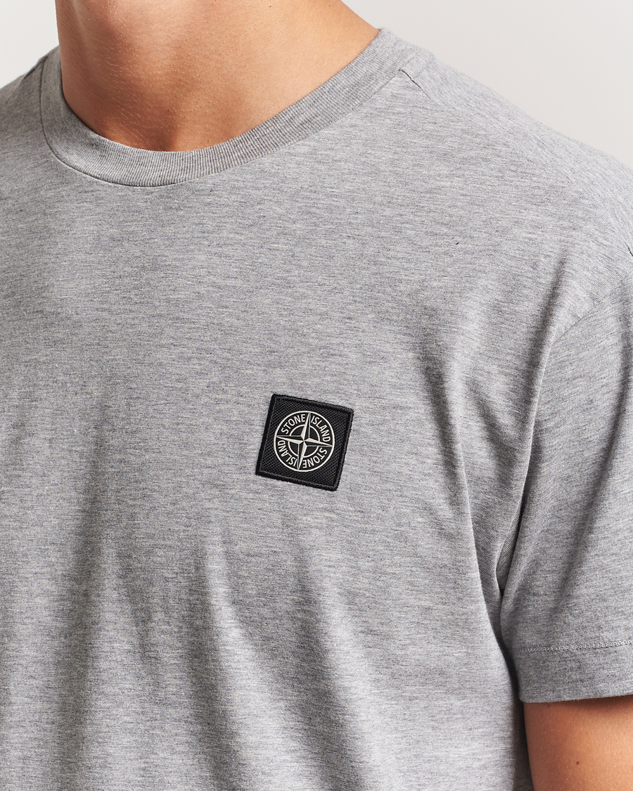 Heren | T-shirts | Stone Island | Garment Dyed Cotton Jersey T-Shirt Grey Melange