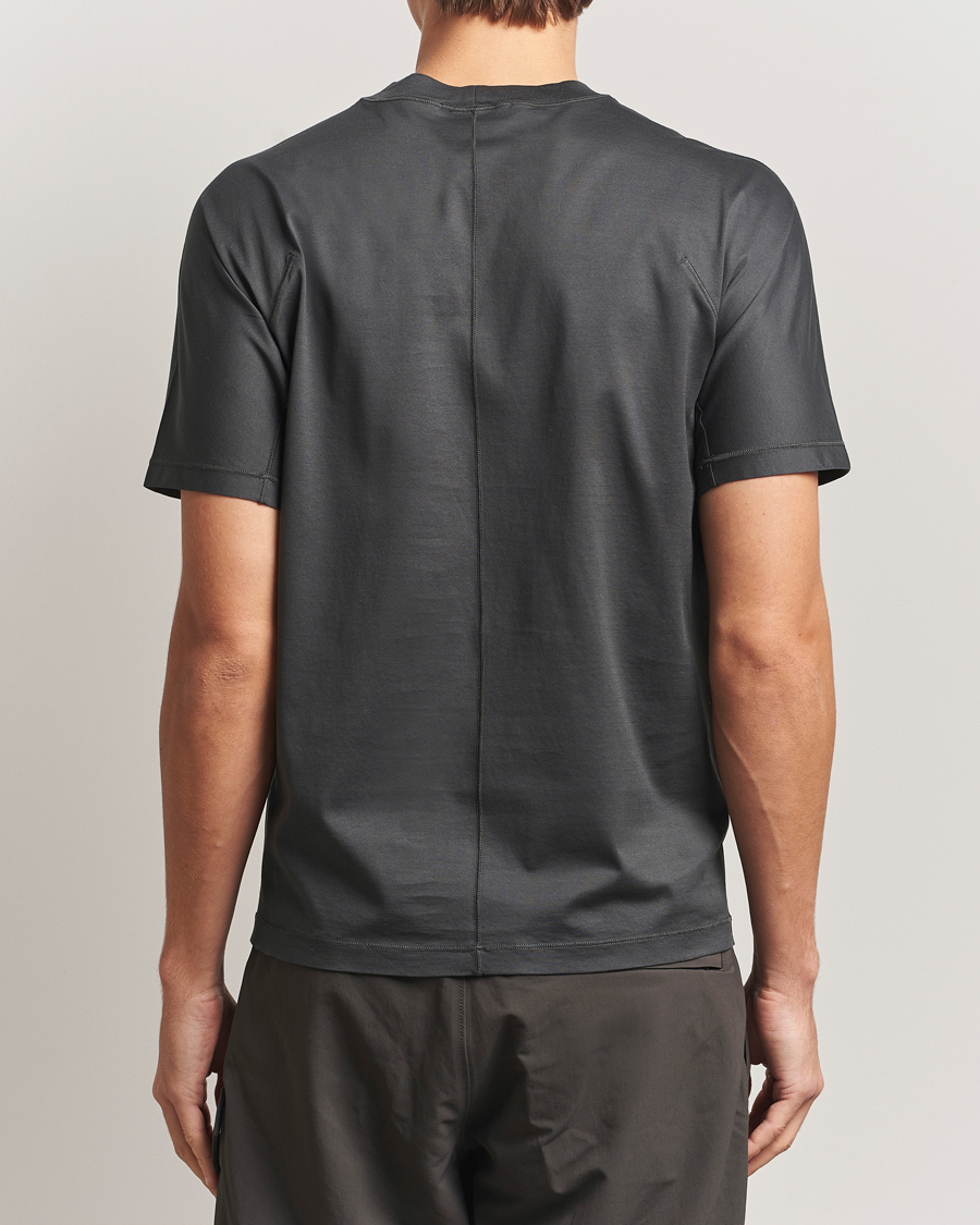 Heren | T-shirts | Stone Island | Stellina Mercerized Cotton T-Shirt Lead Grey