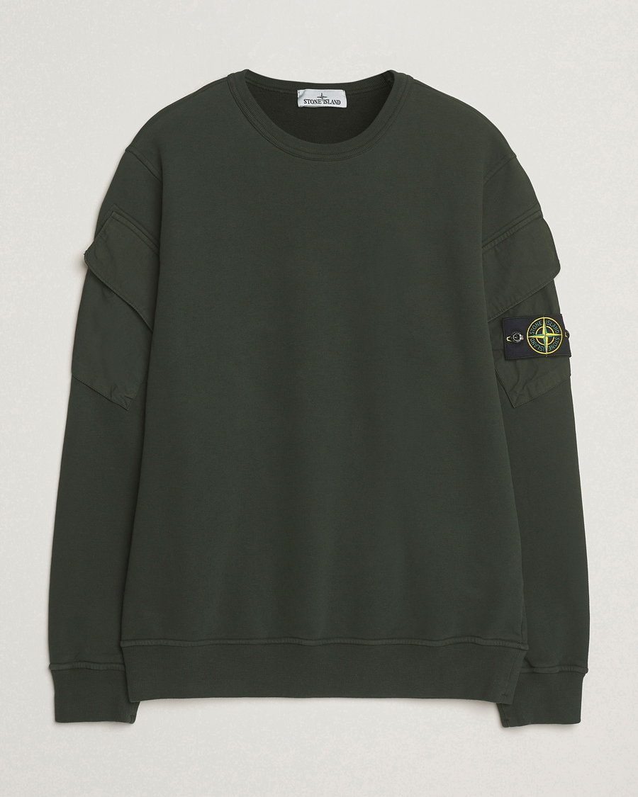 Heren | Truien | Stone Island | Organic Cotton Fleece Arm Pocket Sweatshirt Juniper