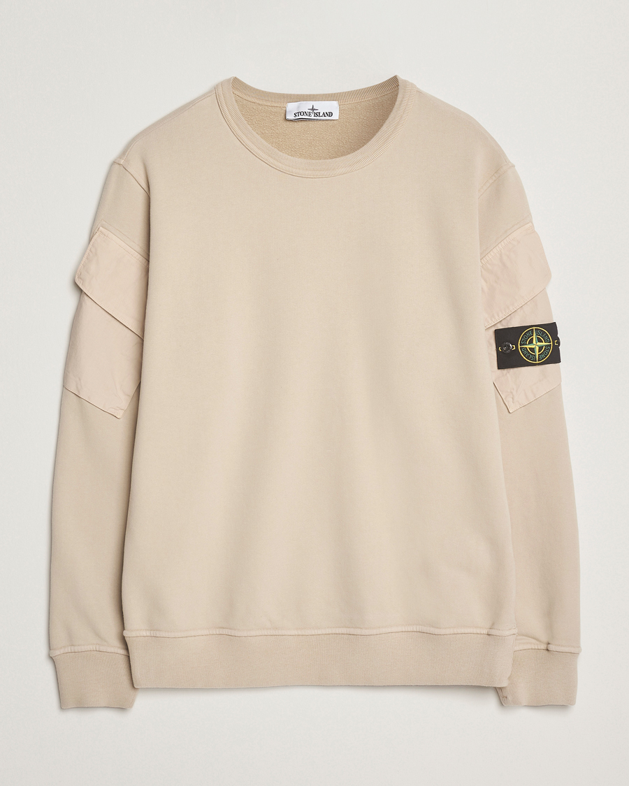 Heren | Truien | Stone Island | Organic Cotton Fleece Arm Pocket Sweatshirt Desert