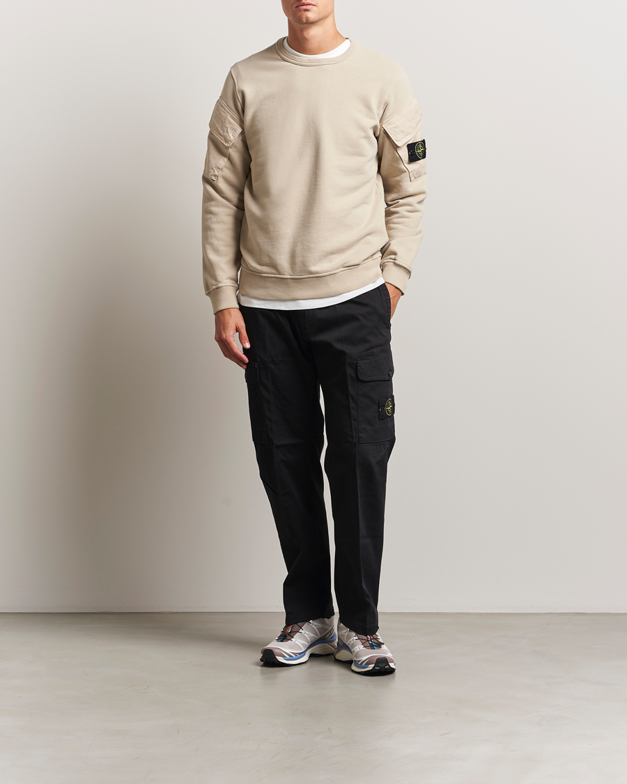 Heren | Truien | Stone Island | Organic Cotton Fleece Arm Pocket Sweatshirt Desert