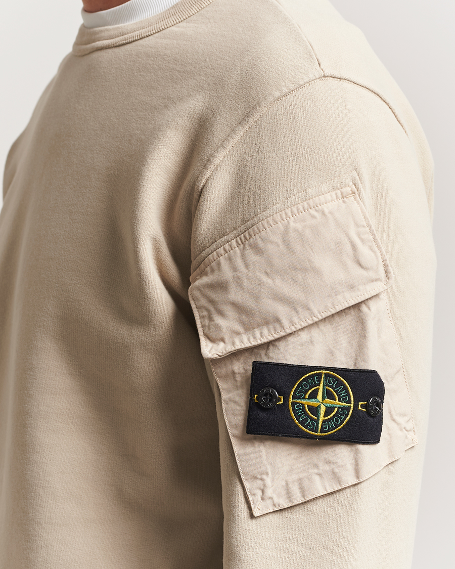 Heren | Truien | Stone Island | Organic Cotton Fleece Arm Pocket Sweatshirt Desert