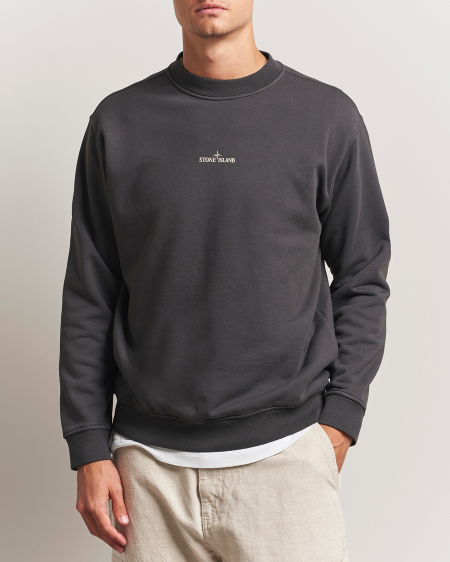 Heren | Truien | Stone Island | Cotton Fleece Backprint Sweatshirt Lead Grey