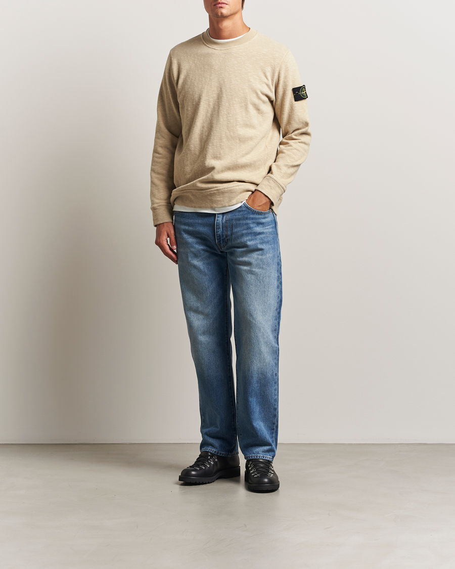 Heren | Truien | Stone Island | Vanisé Brushed Heavy Cotton Sweatshirt Desert