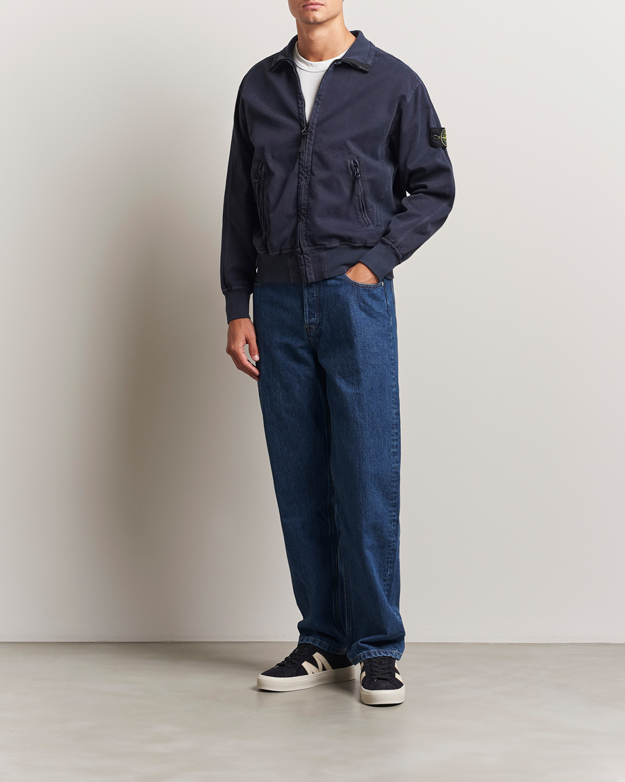 Heren | Jassen | Stone Island | Organic Panama Cotton Track Jacket Ink