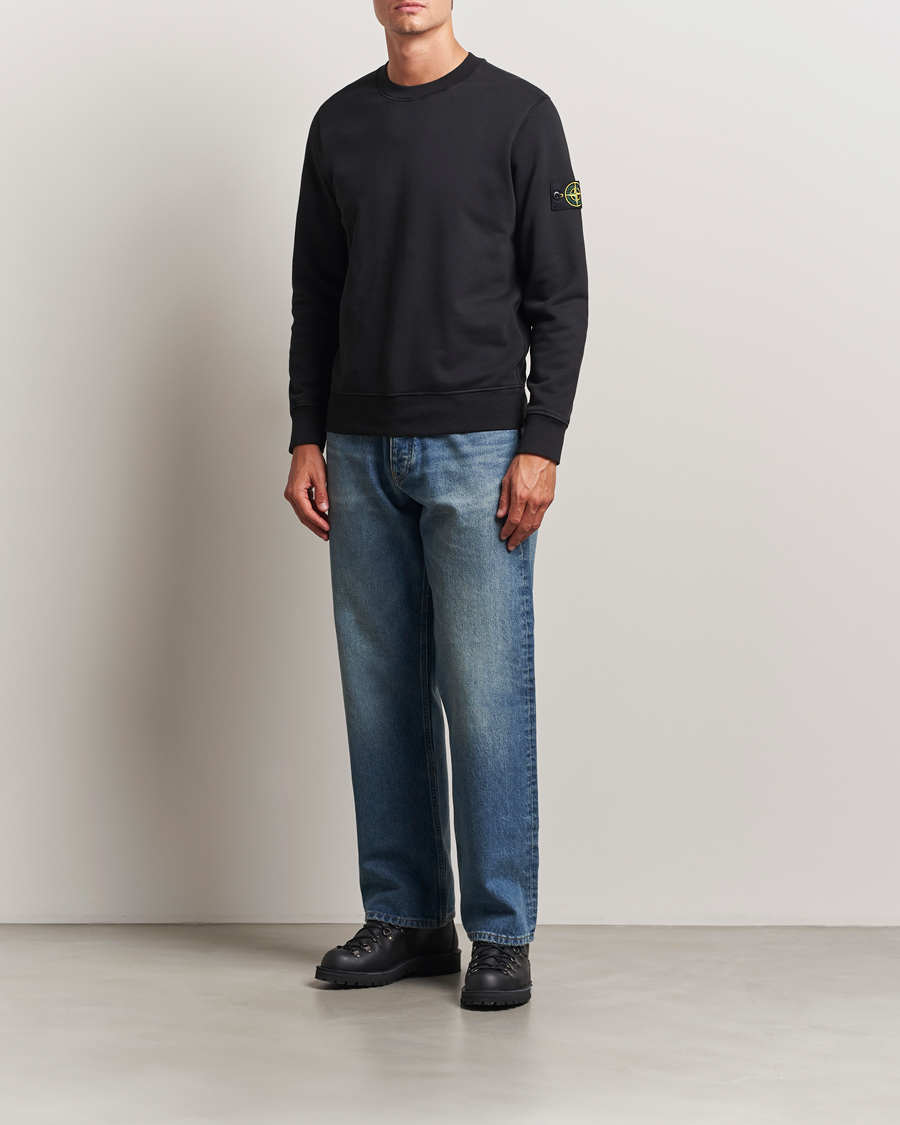 Heren | Truien | Stone Island | Garment Dyed Fleece Sweatshirt Black