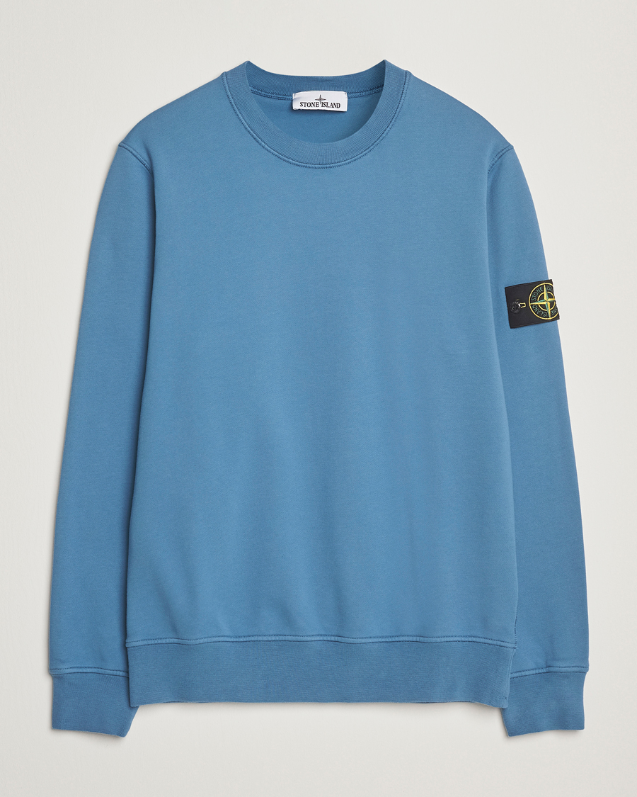 Heren | Truien | Stone Island | Garment Dyed Fleece Sweatshirt Blue Acciaio