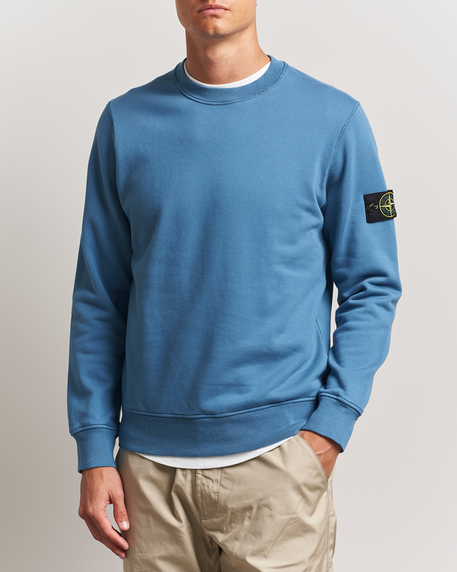Heren | Truien | Stone Island | Garment Dyed Fleece Sweatshirt Blue Acciaio