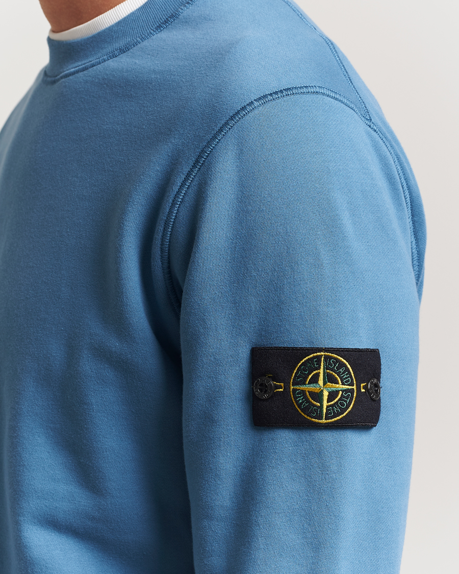 Heren | Truien | Stone Island | Garment Dyed Fleece Sweatshirt Blue Acciaio