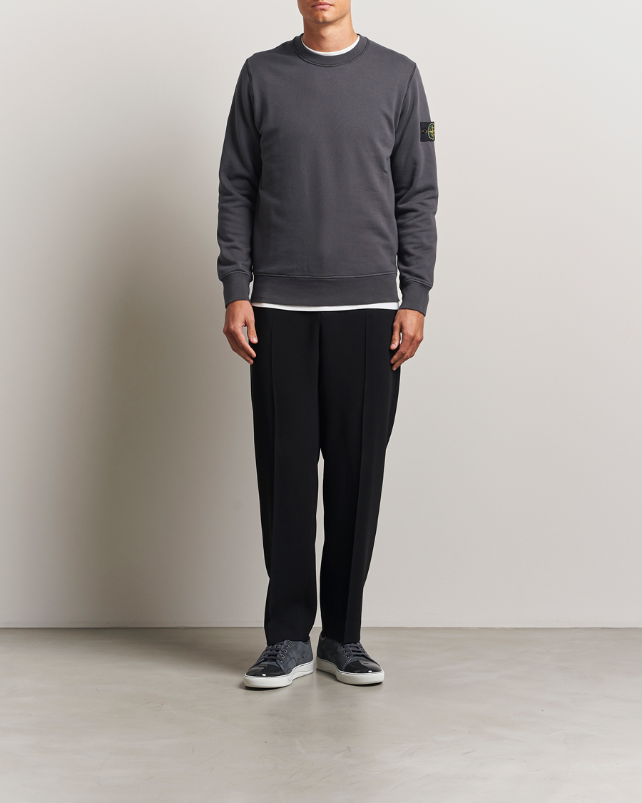 Heren | Truien | Stone Island | Garment Dyed Fleece Sweatshirt Lead Grey