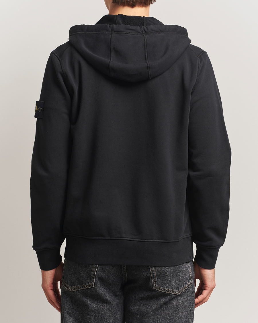 Heren | Truien | Stone Island | Garment Dyed Fleece Full-Zip Hood Black
