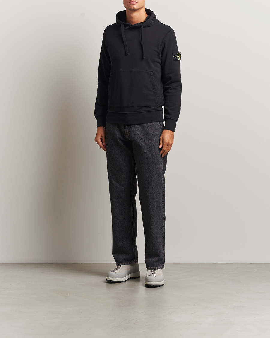 Heren | Truien | Stone Island | Garment Dyed Fleece Hood Black