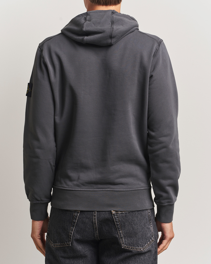 Heren | Truien | Stone Island | Garment Dyed Fleece Hood Lead Grey