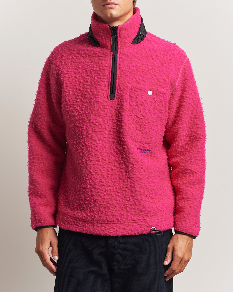 Heren | Truien | Stone Island | Marina Ratteen Wool Half-Zip Fuxia