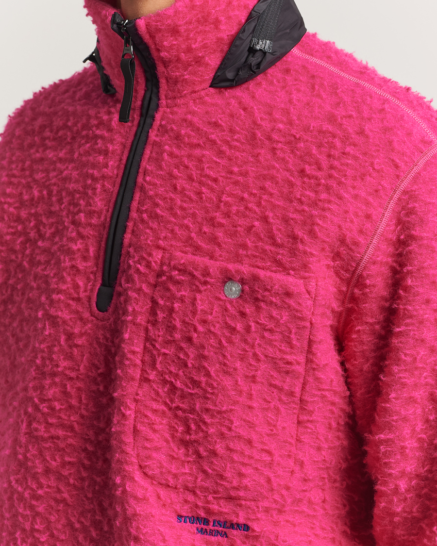 Heren | Truien | Stone Island | Marina Ratteen Wool Half-Zip Fuxia